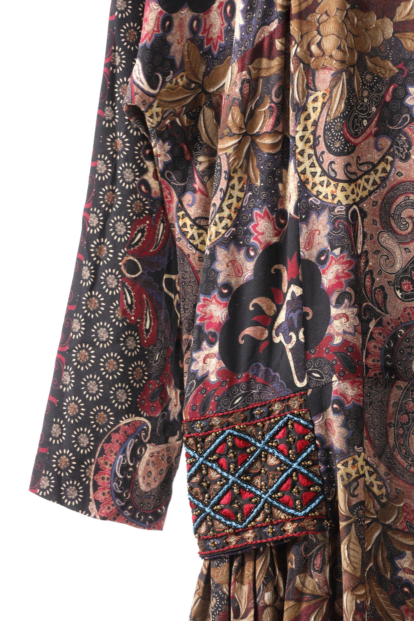 Maxi Etro dress in cashmere printed crepe designs