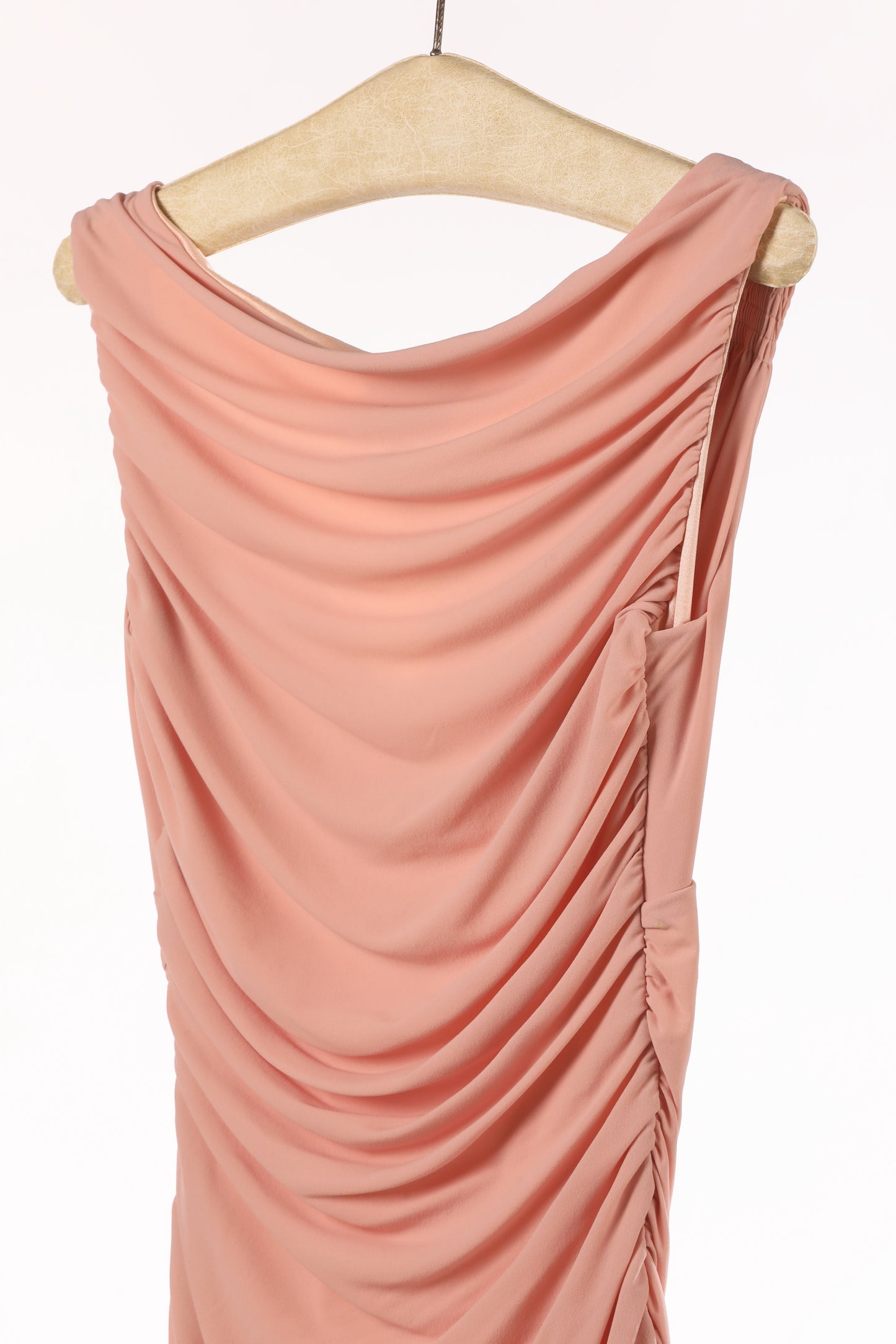Norma Kamali 80s dress powder pink jersey