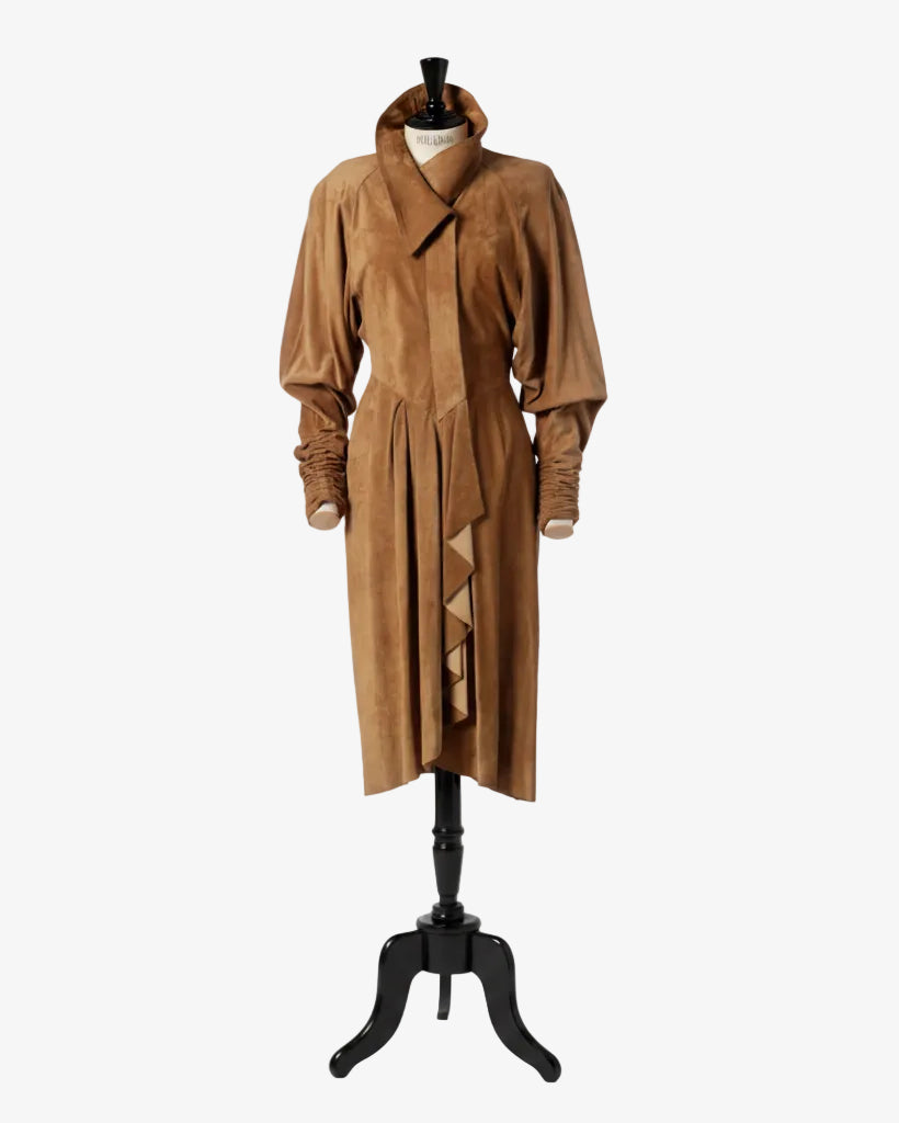 Karl Lagerfeld x Fendi 1980s Suede Riding Dress