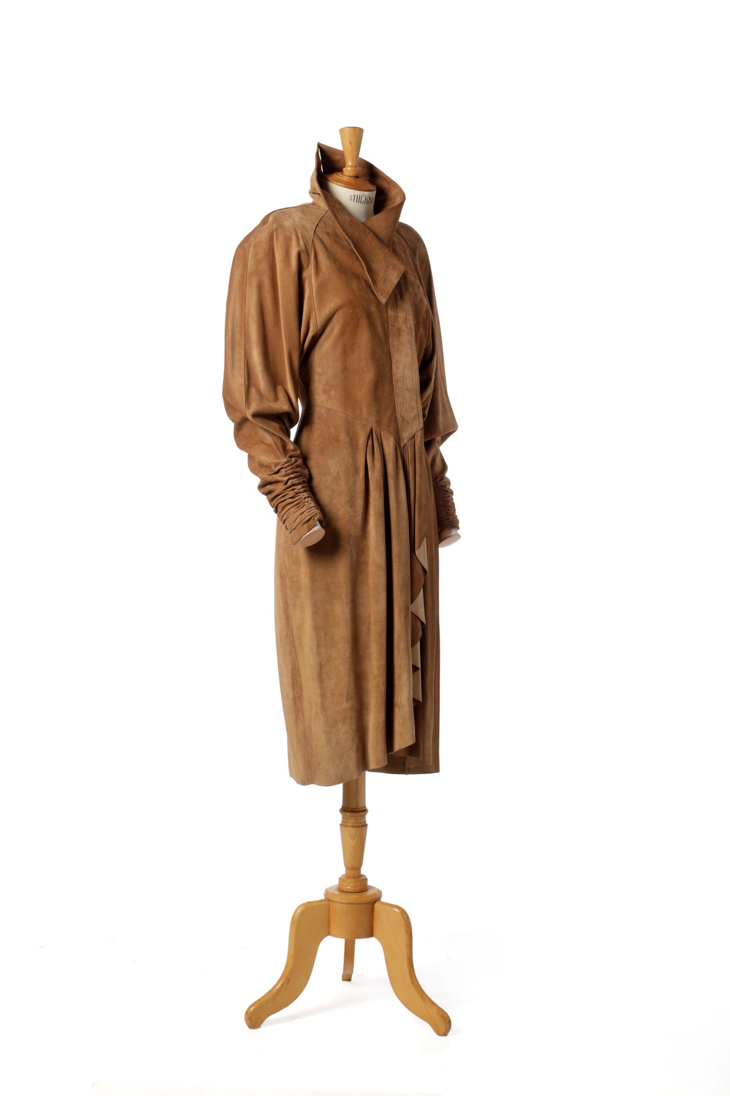 Abito cavallerizza camoscio Karl Lagerfeld x Fendi anni 80