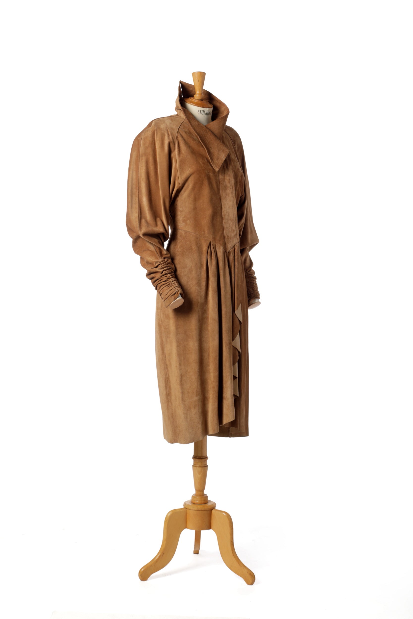 Karl Lagerfeld x Fendi 1980s Suede Riding Dress