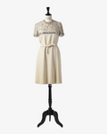 1960s ivory silk sequin embroidered dress