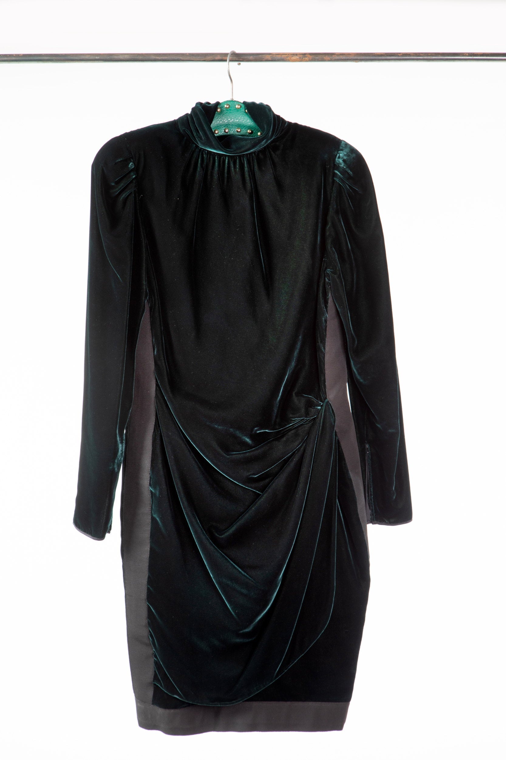 Abito velluto verde Ungaro anni 80