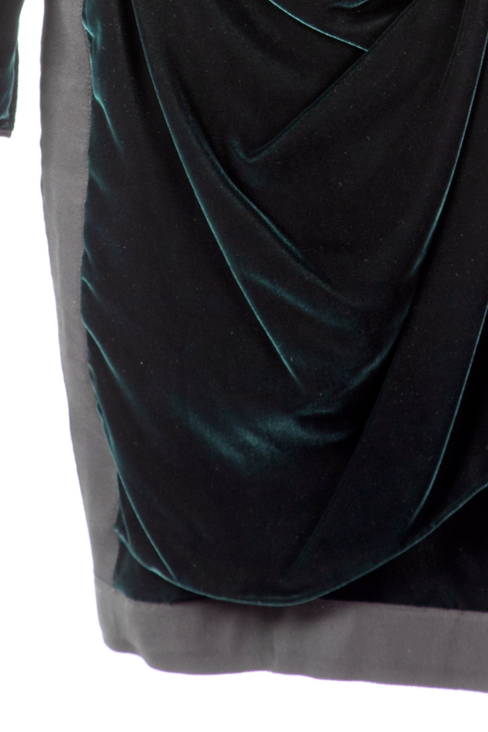 Ungaro green velvet dress from the 80s