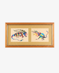 1970s painting Watercolor on paper abstract fauna