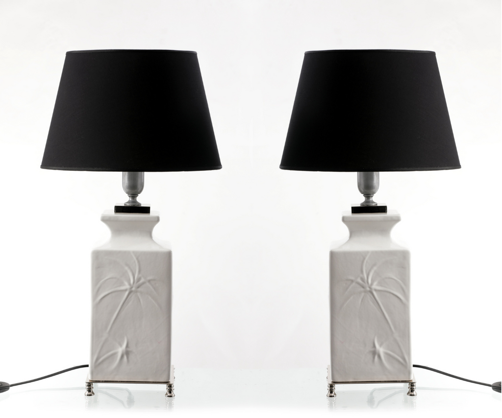 Pair of 70s palm tree table lamps