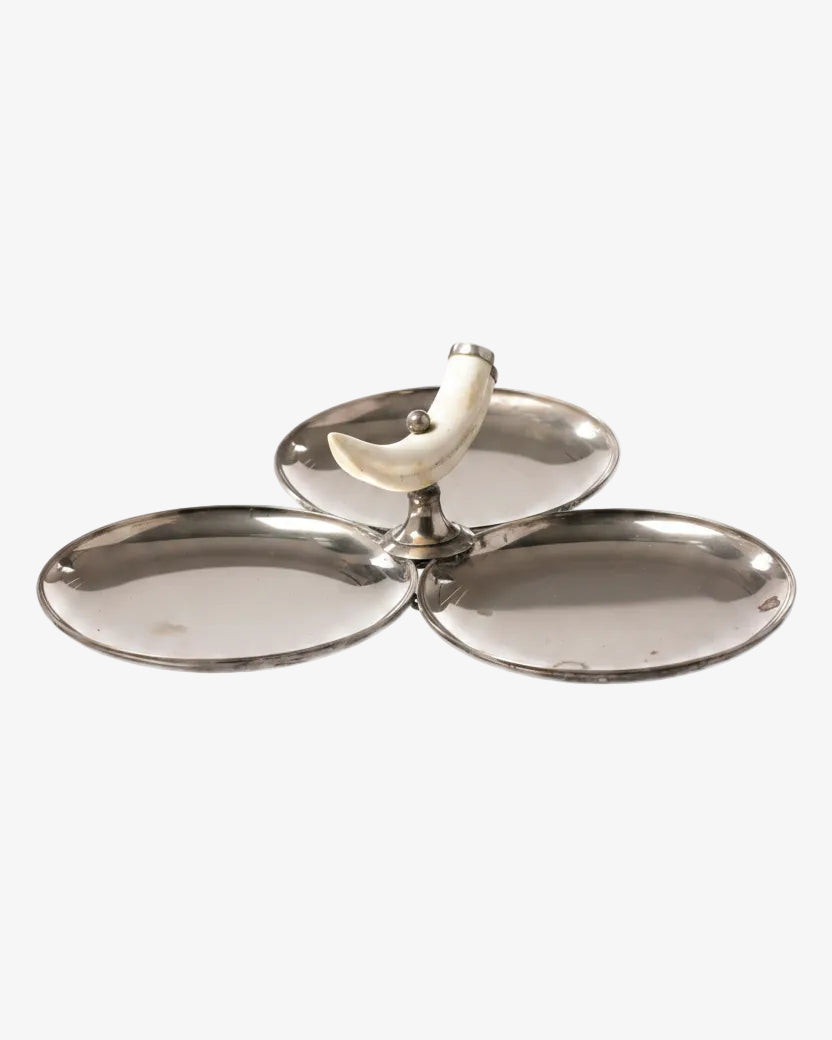 Steel hors d'oeuvre dish from the 70s