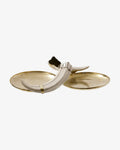 Antipasto dish in brass and horn from the 70s