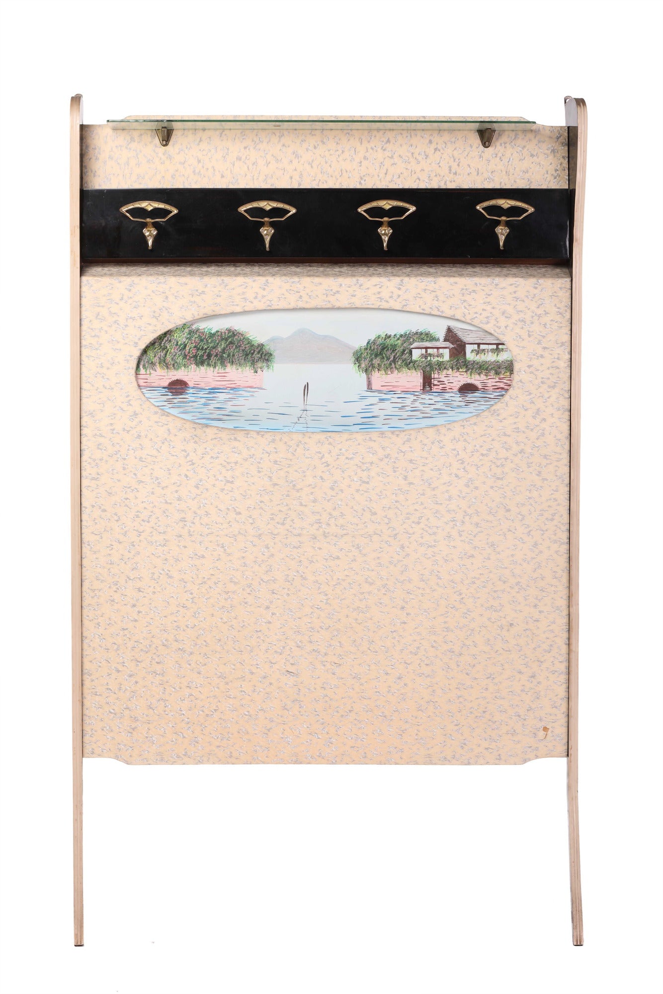 60s landscape coat hanger