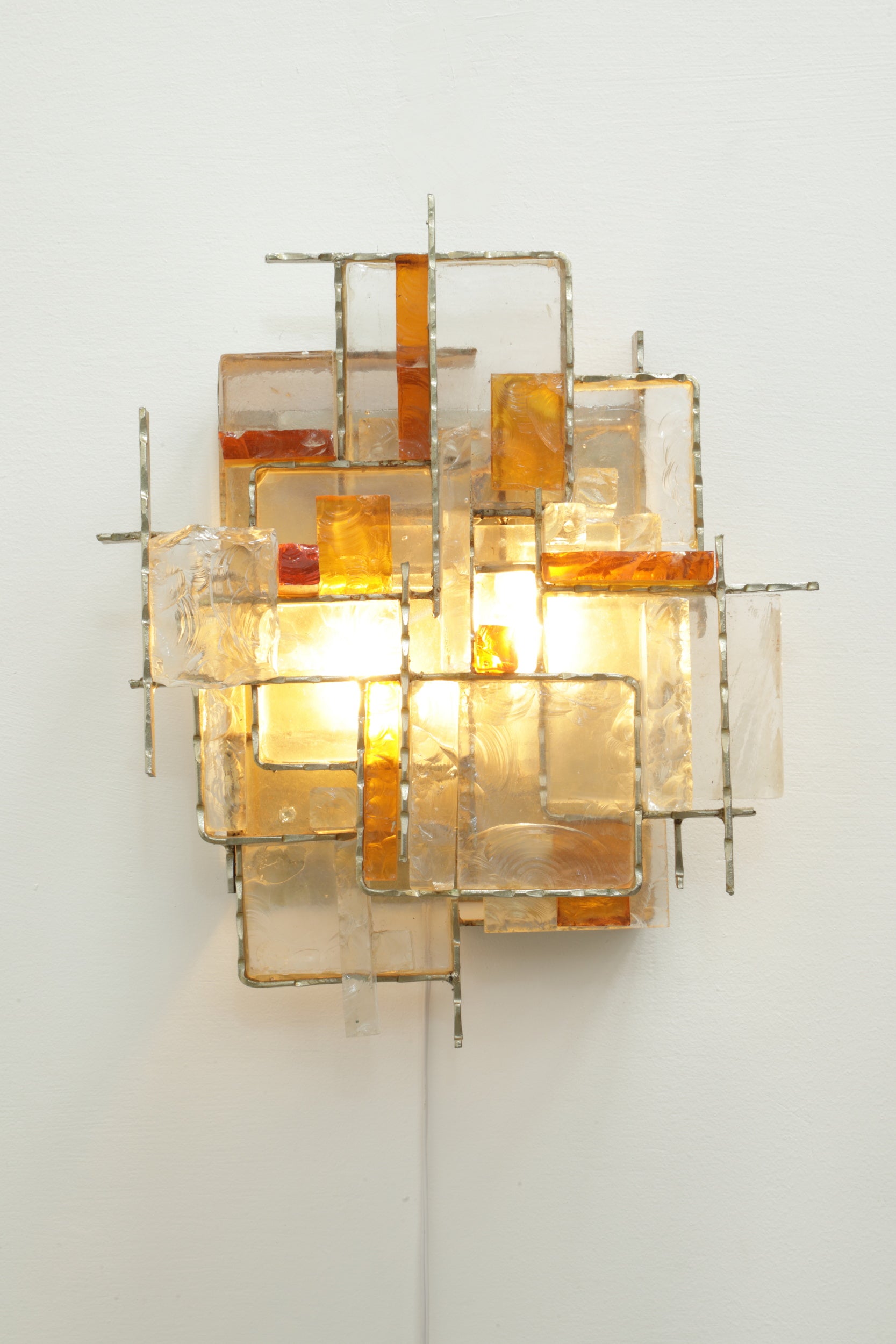 Brutalist wall light Albano Poli, Poliarte 1960