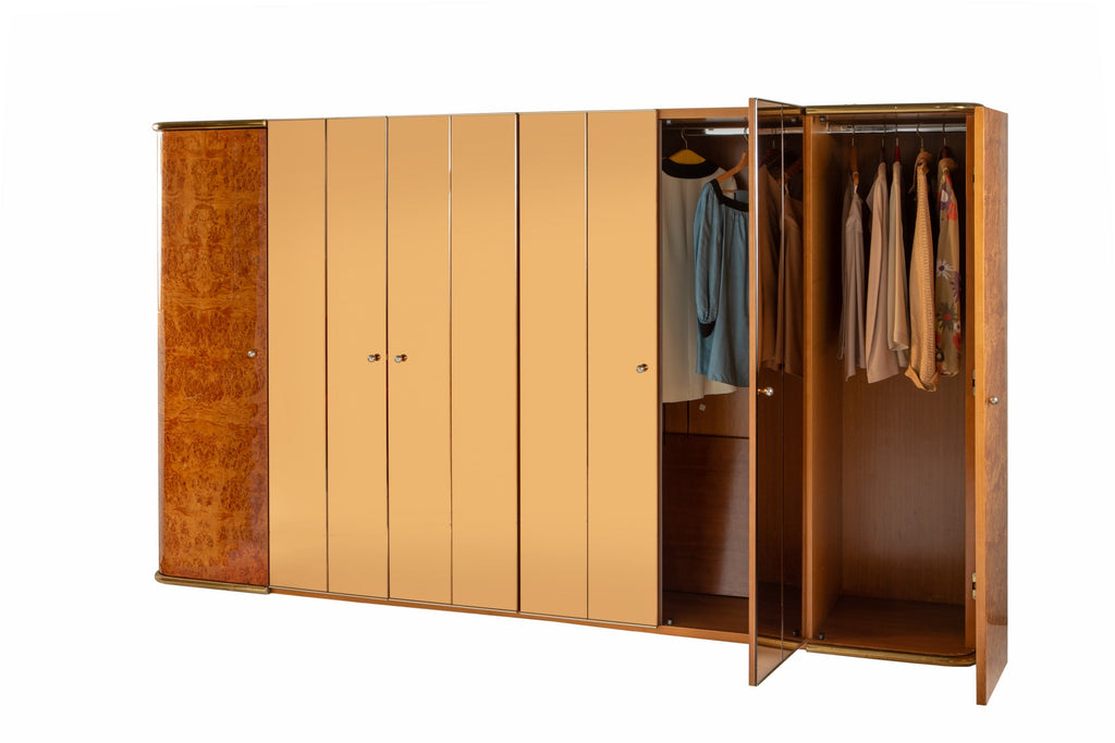 70s wardrobe with briarwood and mirror