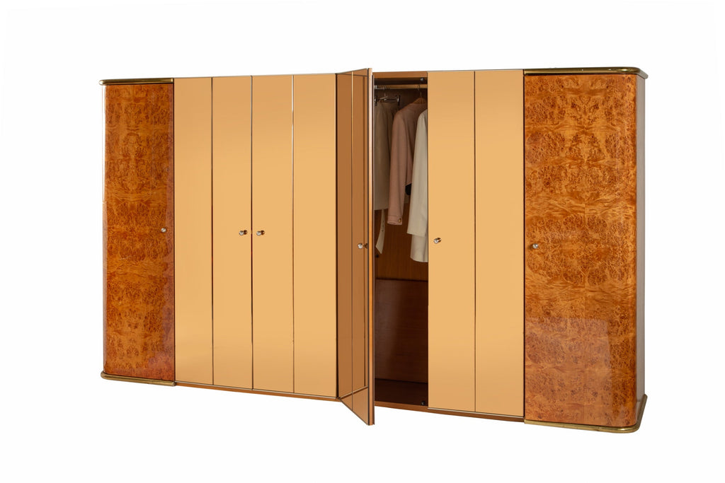 70s wardrobe with briarwood and mirror