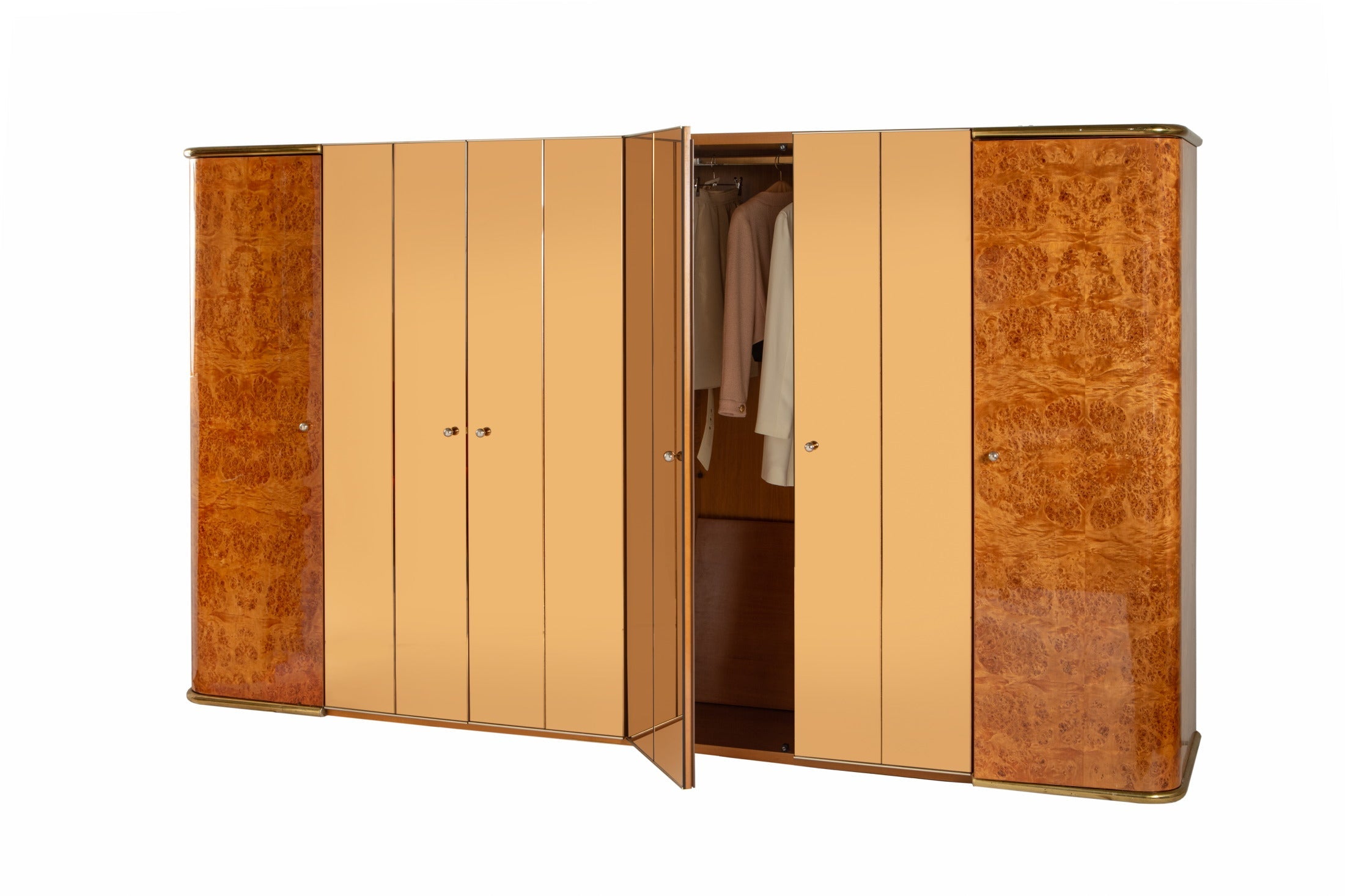 70s wardrobe with briarwood and mirror