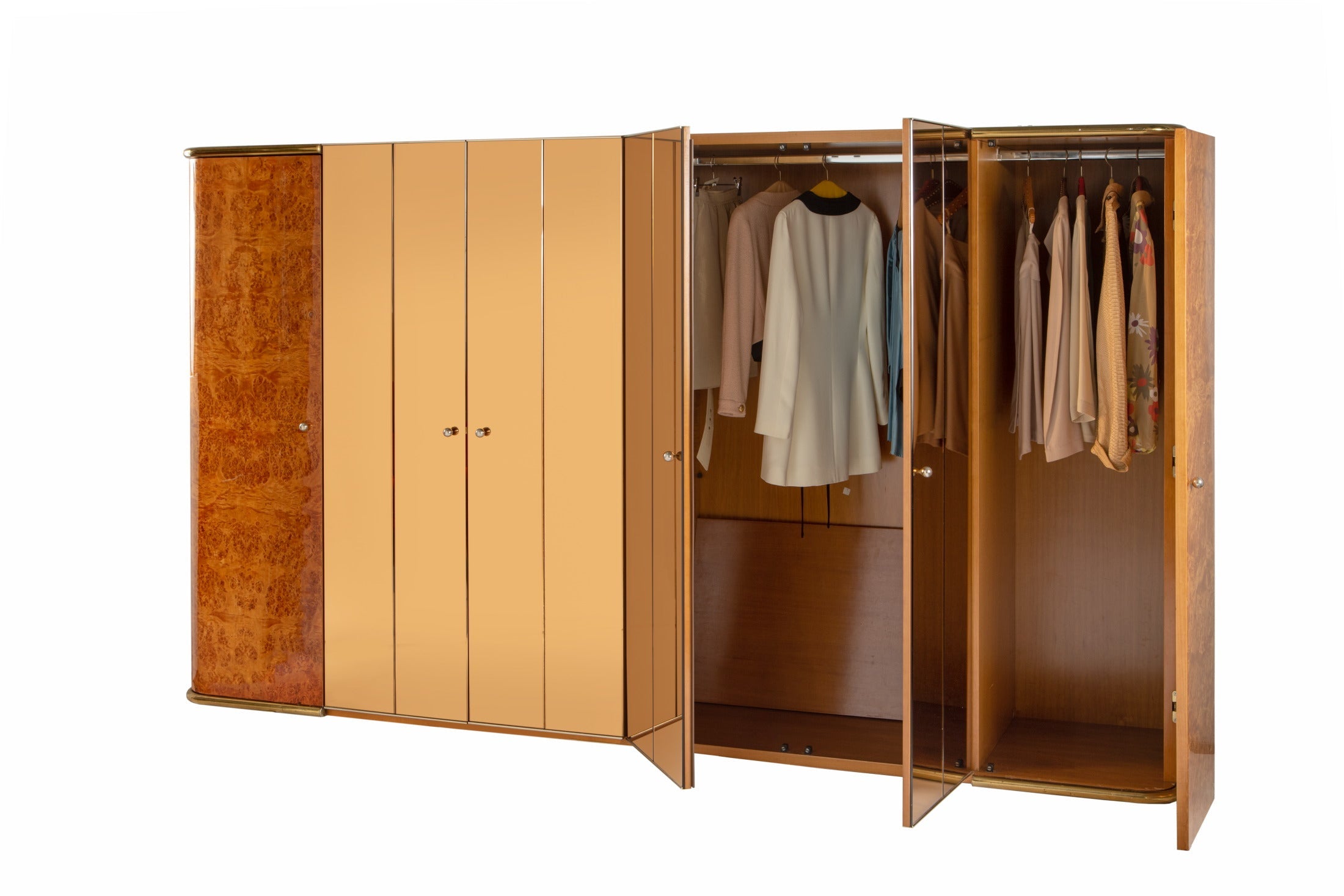70s wardrobe with briarwood and mirror