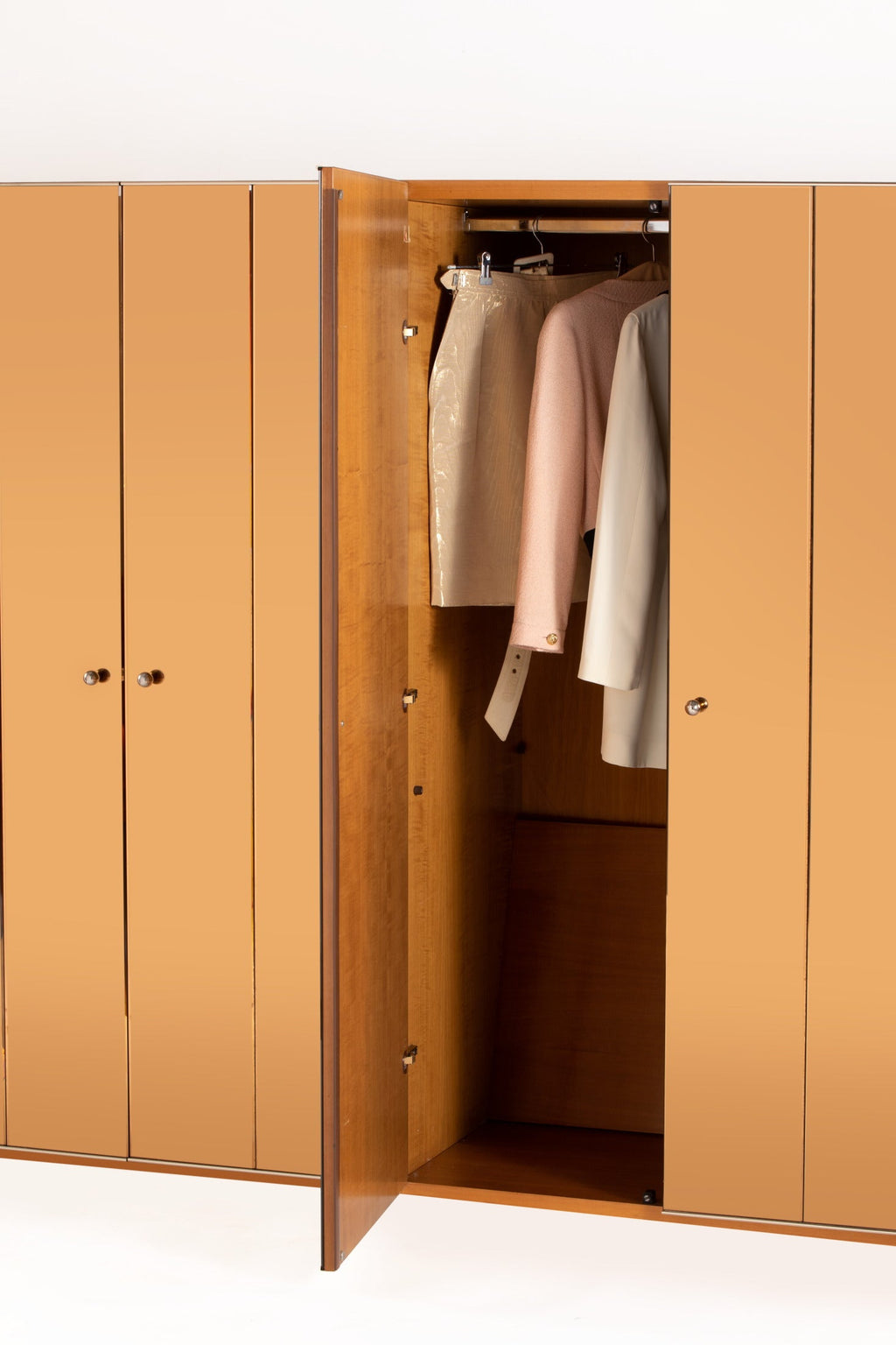 70s wardrobe with briarwood and mirror