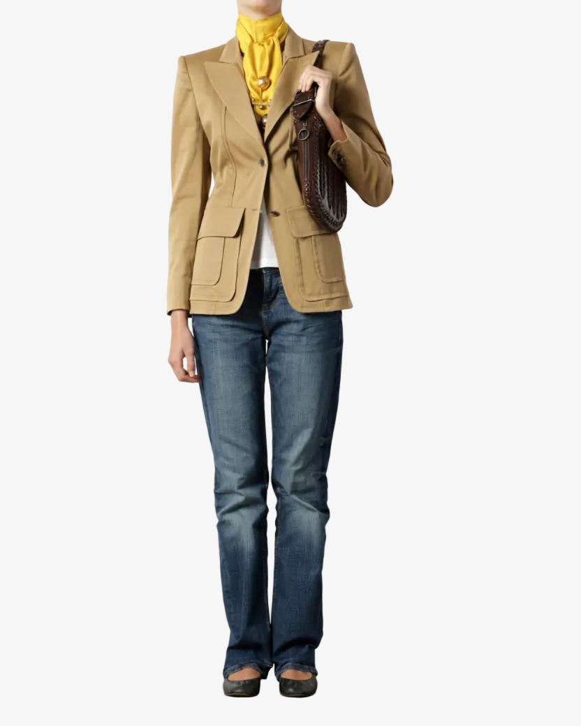 Yves Saint Laurent Rive Gauche camel blazer