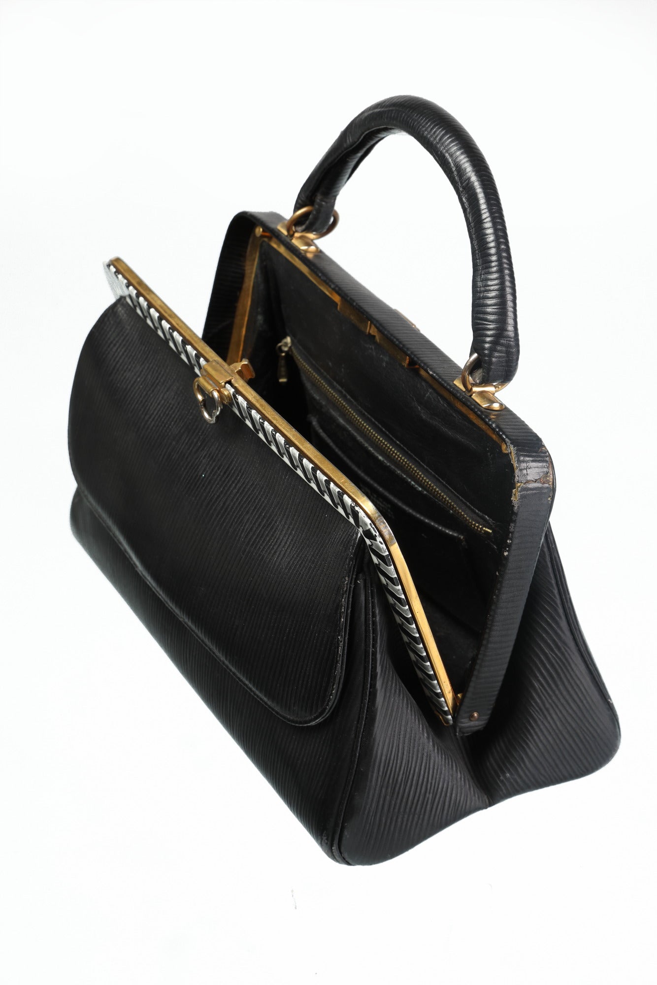 Roberta Di Camerino black leather Bagonghi bag
