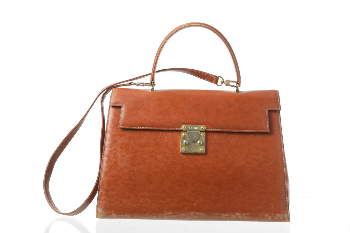 Fendi briefcase bag in leather