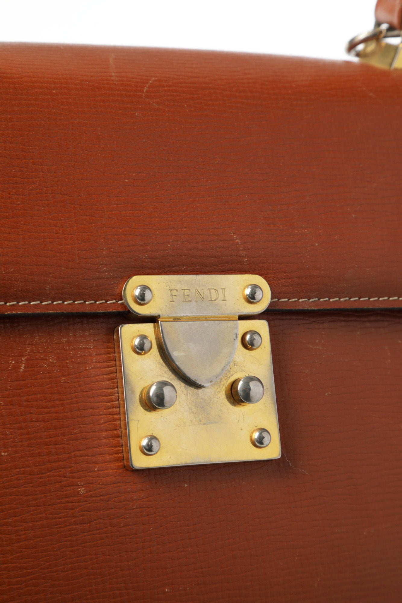 Fendi briefcase bag in leather