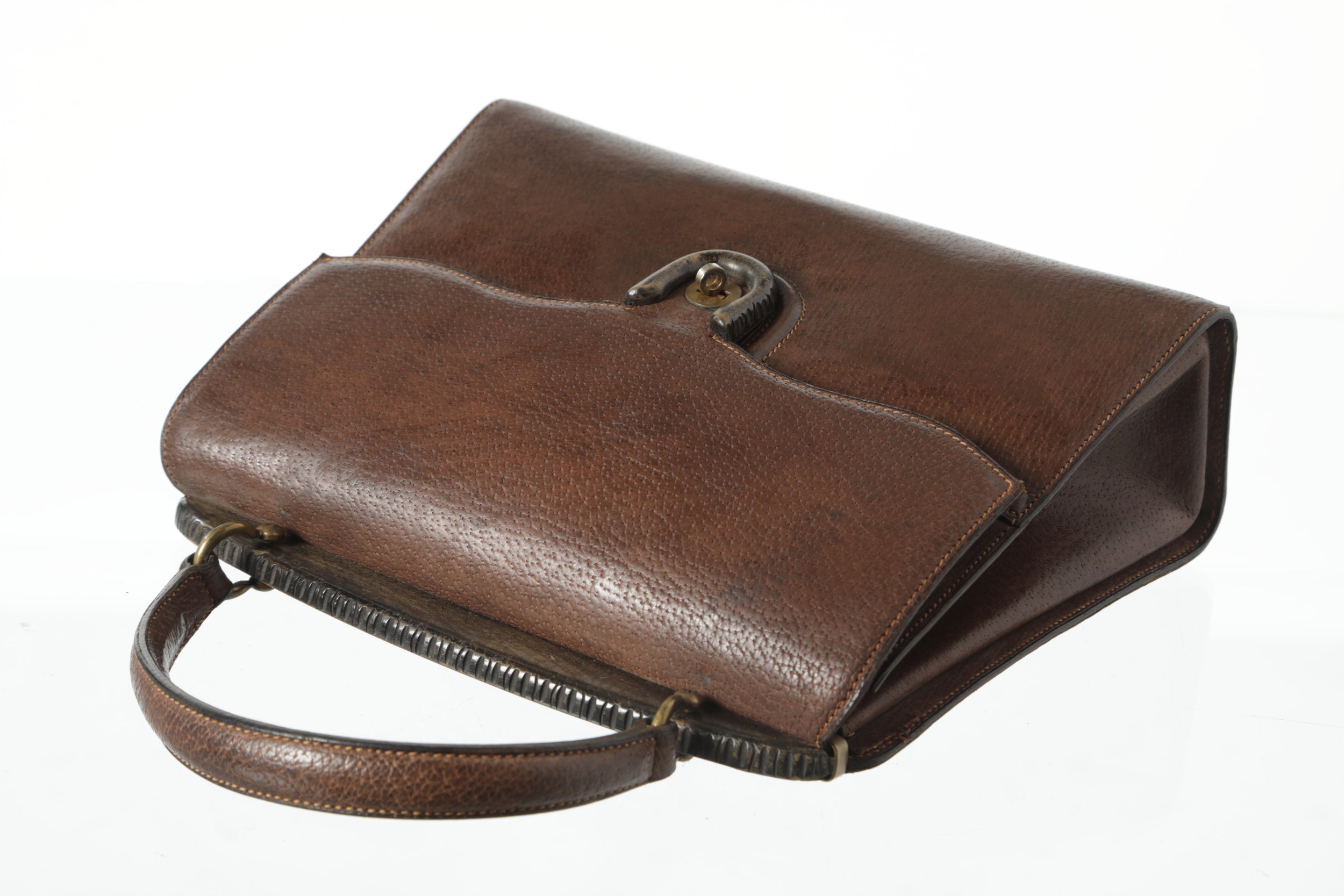 Borsa Gucci anni 60 cinghiale e legno