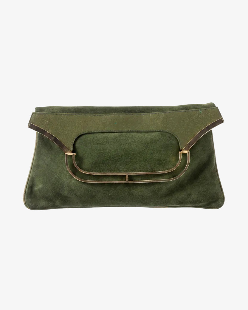 Velvet, leather, 70s golden hardware handbag