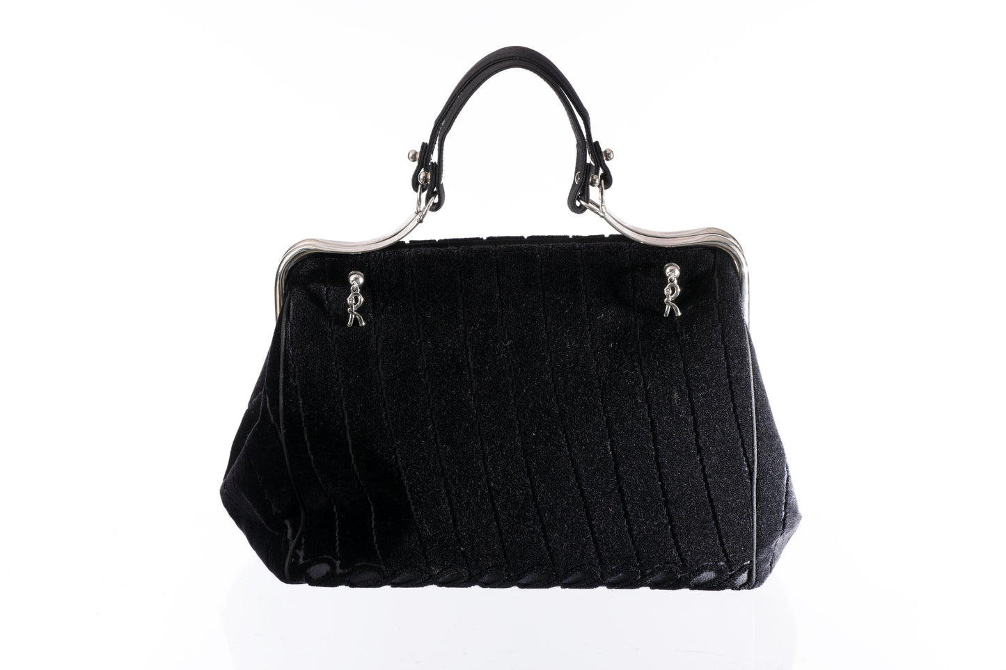 Roberta di Camerino bag in black Bevilacqua velvet