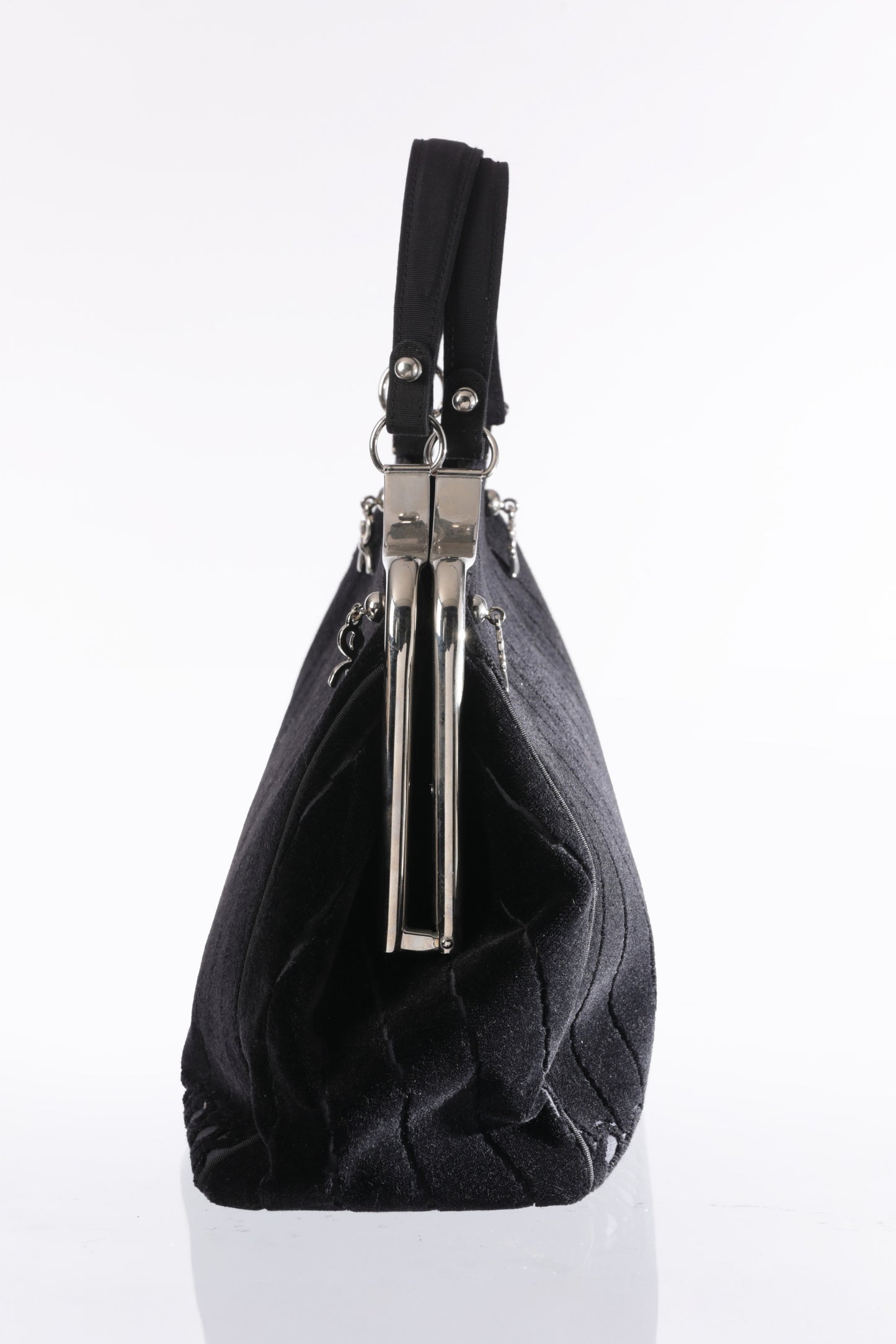 Roberta di Camerino bag in black Bevilacqua velvet