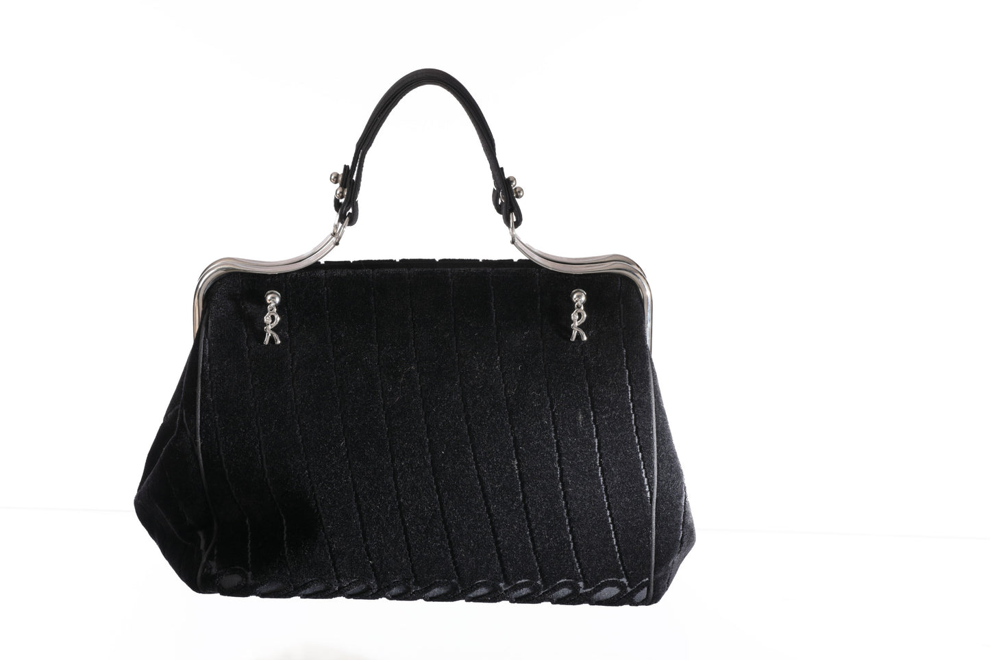 Roberta di Camerino bag in black Bevilacqua velvet