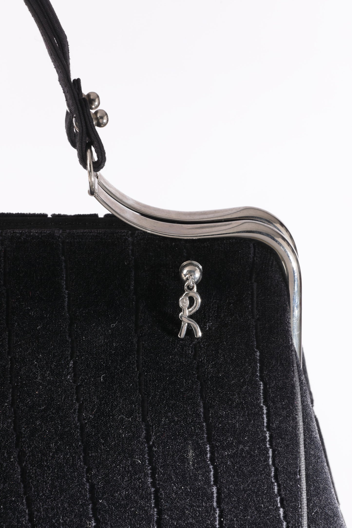 Roberta di Camerino bag in black Bevilacqua velvet