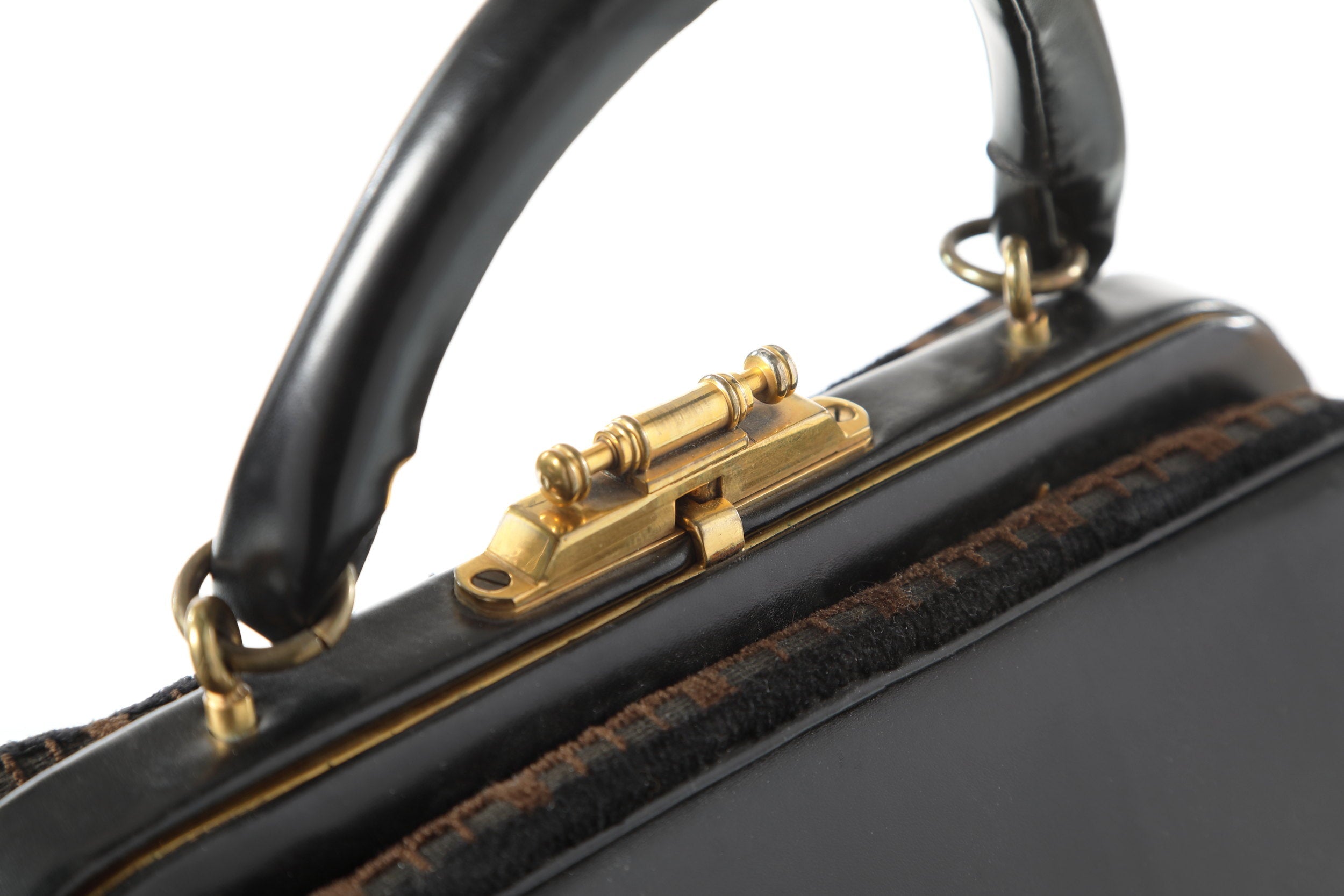 Roberta di Camerino leather and velvet handbag