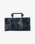 Borsa a mano anni 50 pitone blu