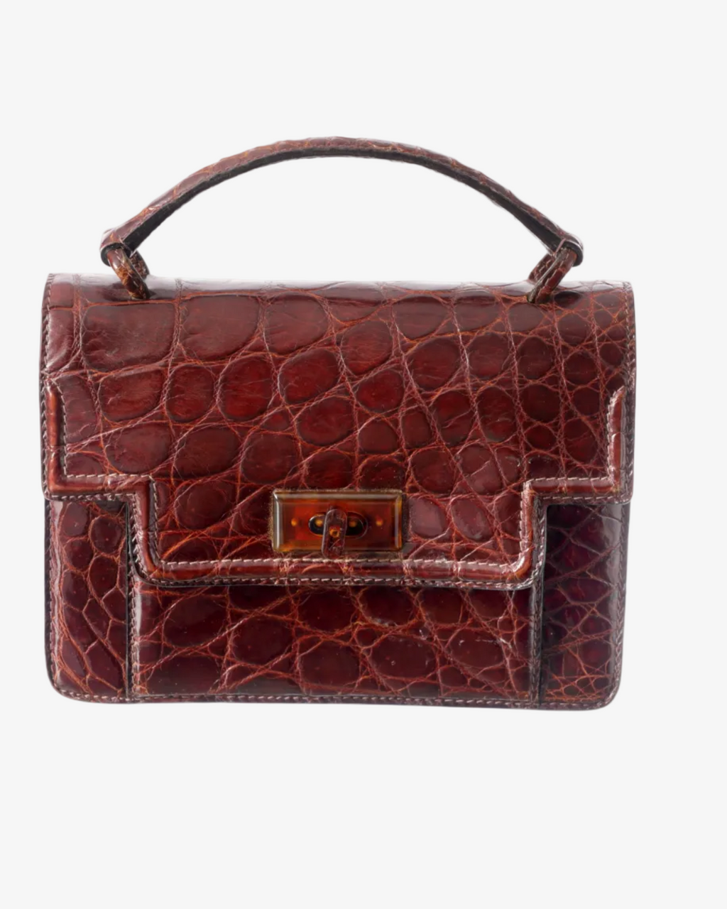 Borsa a mano coccodrillo anni 60
