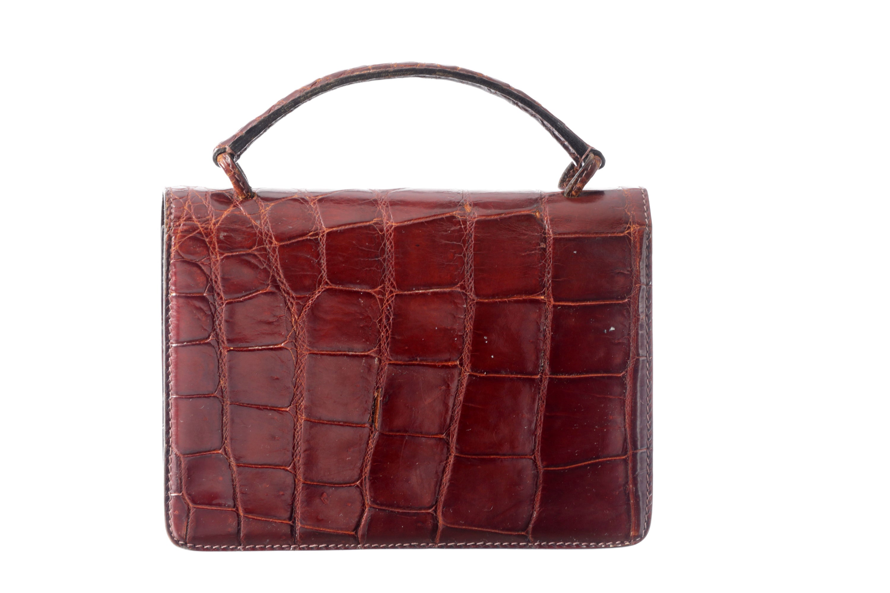 Borsa a mano coccodrillo anni 60