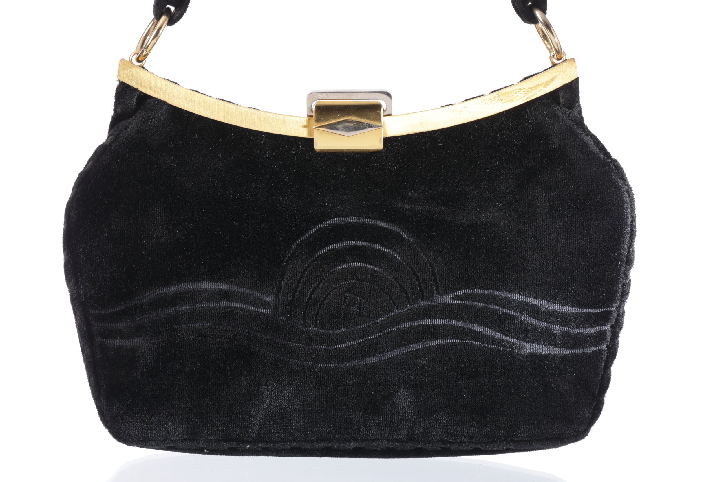 Borsa a mano velluto anni 60