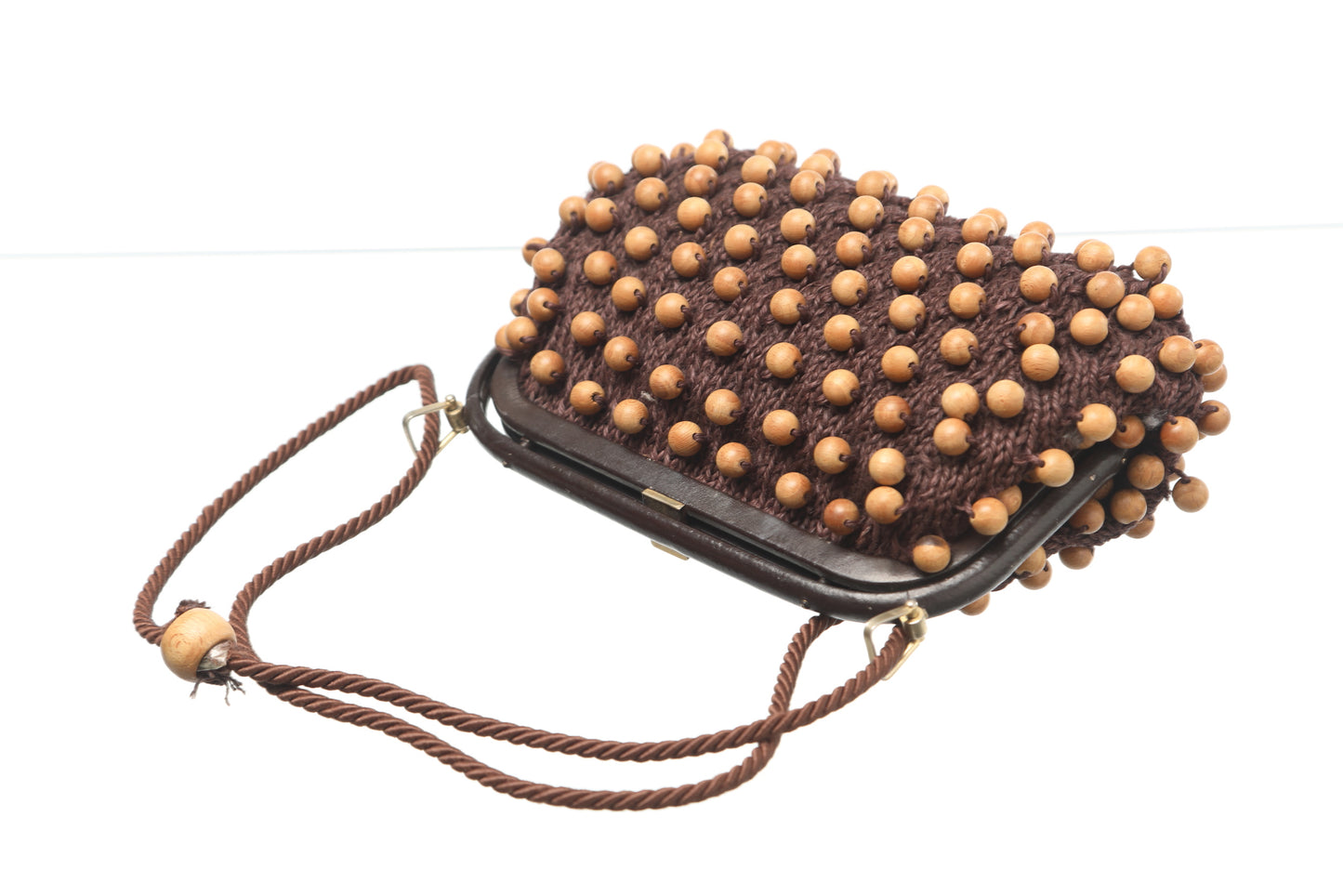 70s bag with wooden beads