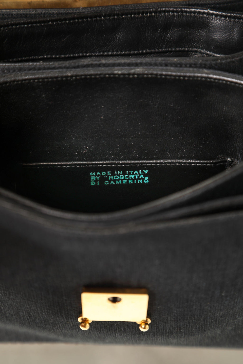 Borsa a spalla Roberta di Camerino velluto marrone fondo nero