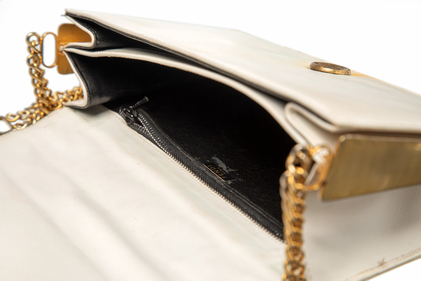 Fendi 70s ivory shoulder bag