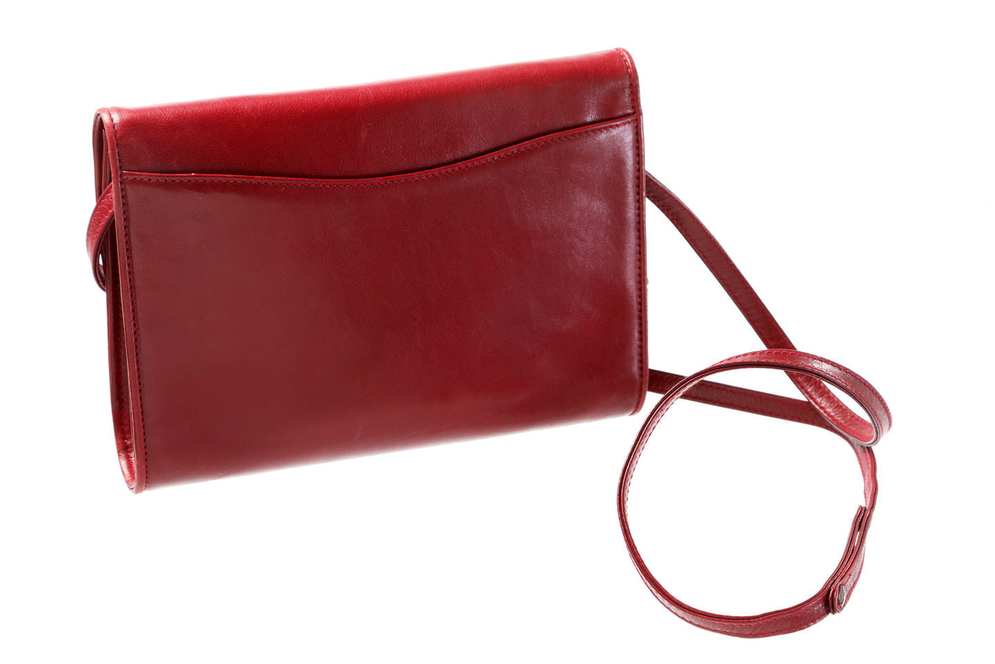 Gucci shoulder bag in burgundy leather from the 70s