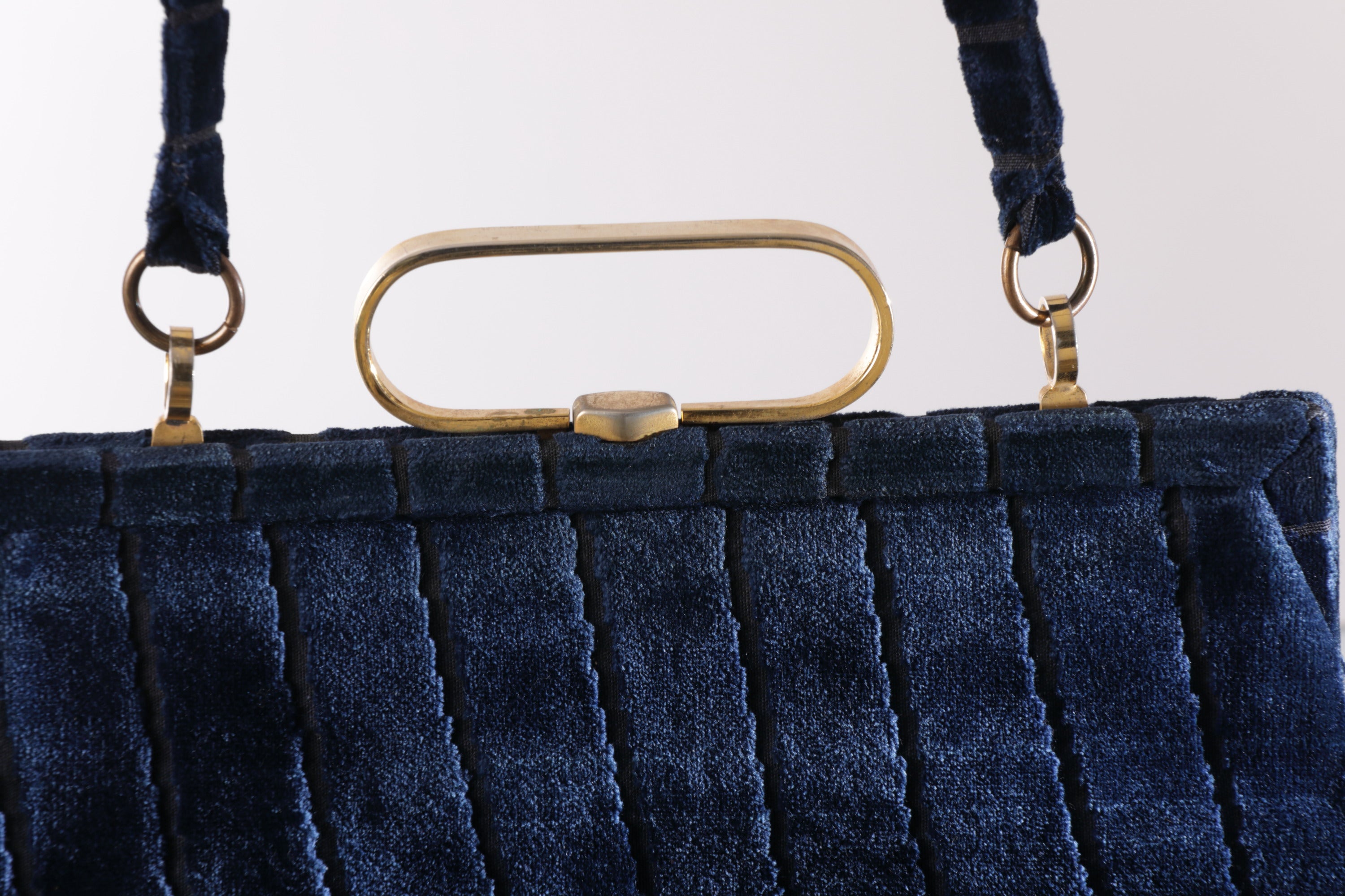 Roberta di Camerino midnight blue shoulder bag from the 70s