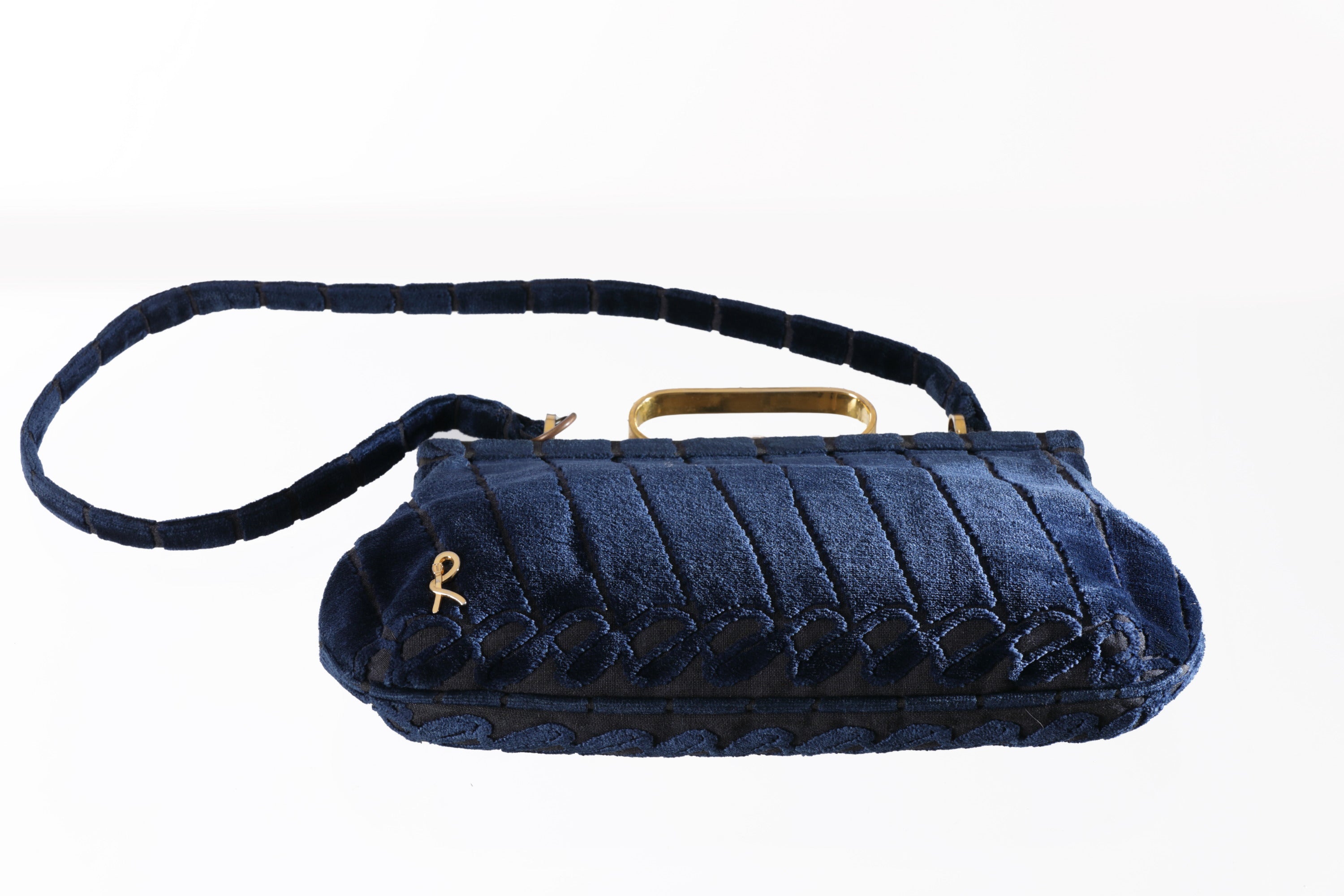 Roberta di Camerino midnight blue shoulder bag from the 70s