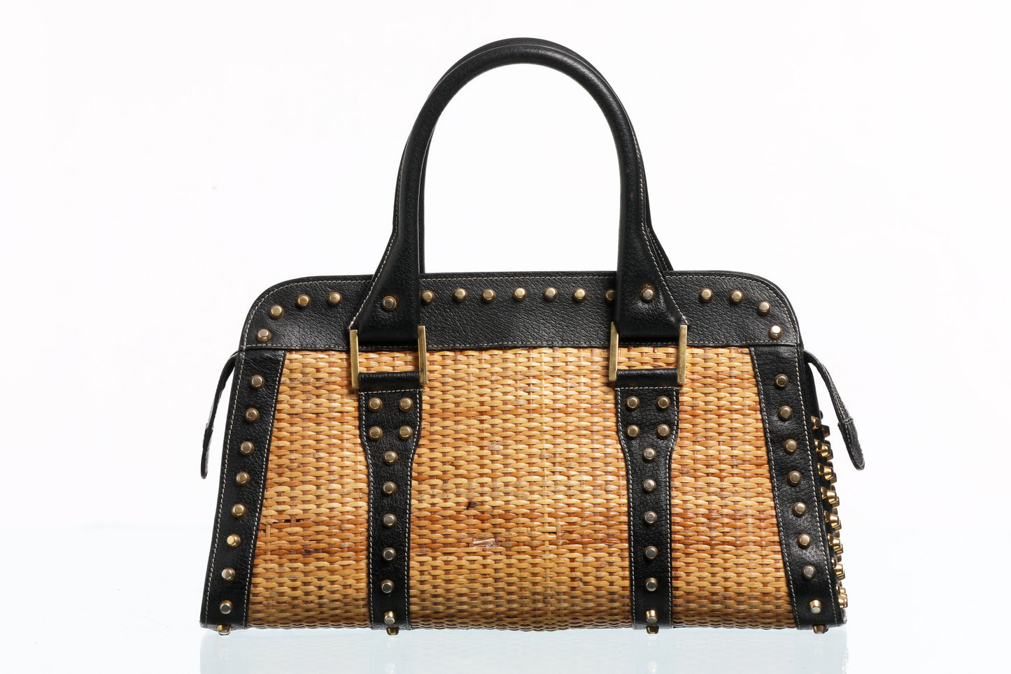 Fendi woven straw bag