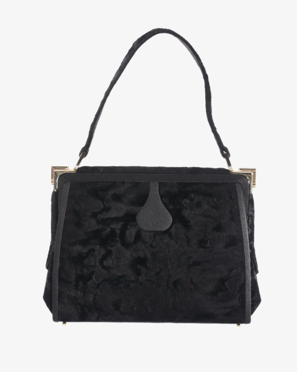 Devoré velvet shoulder bag, 1960s golden hardware