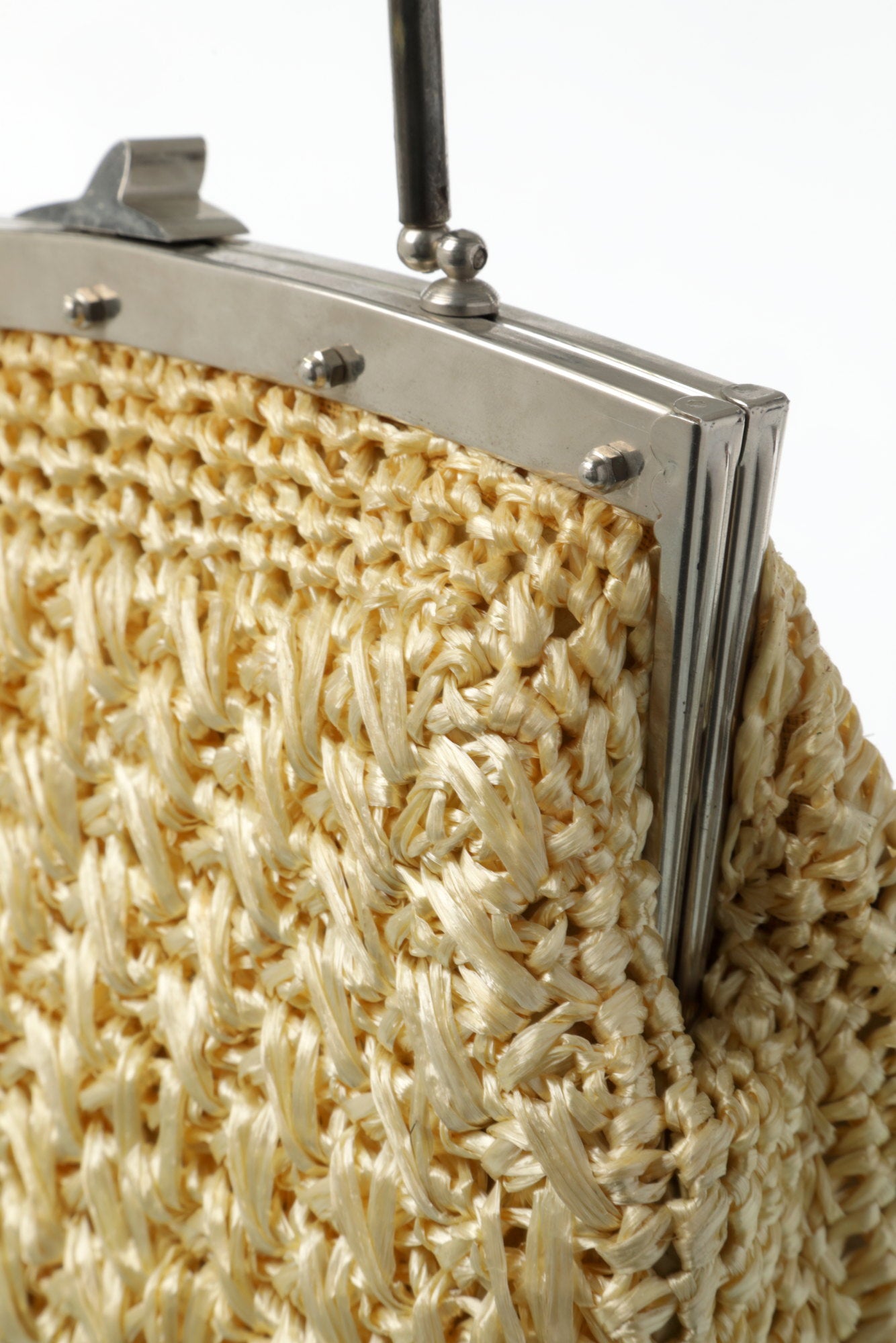 Vintage gold straw bag