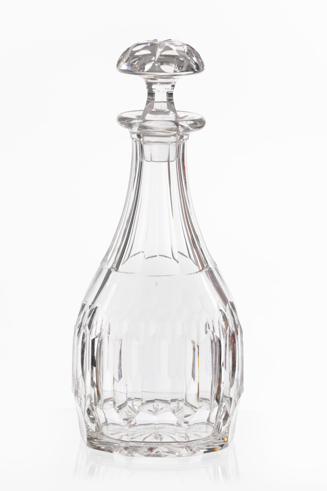 Faceted crystal bottle from the 50s