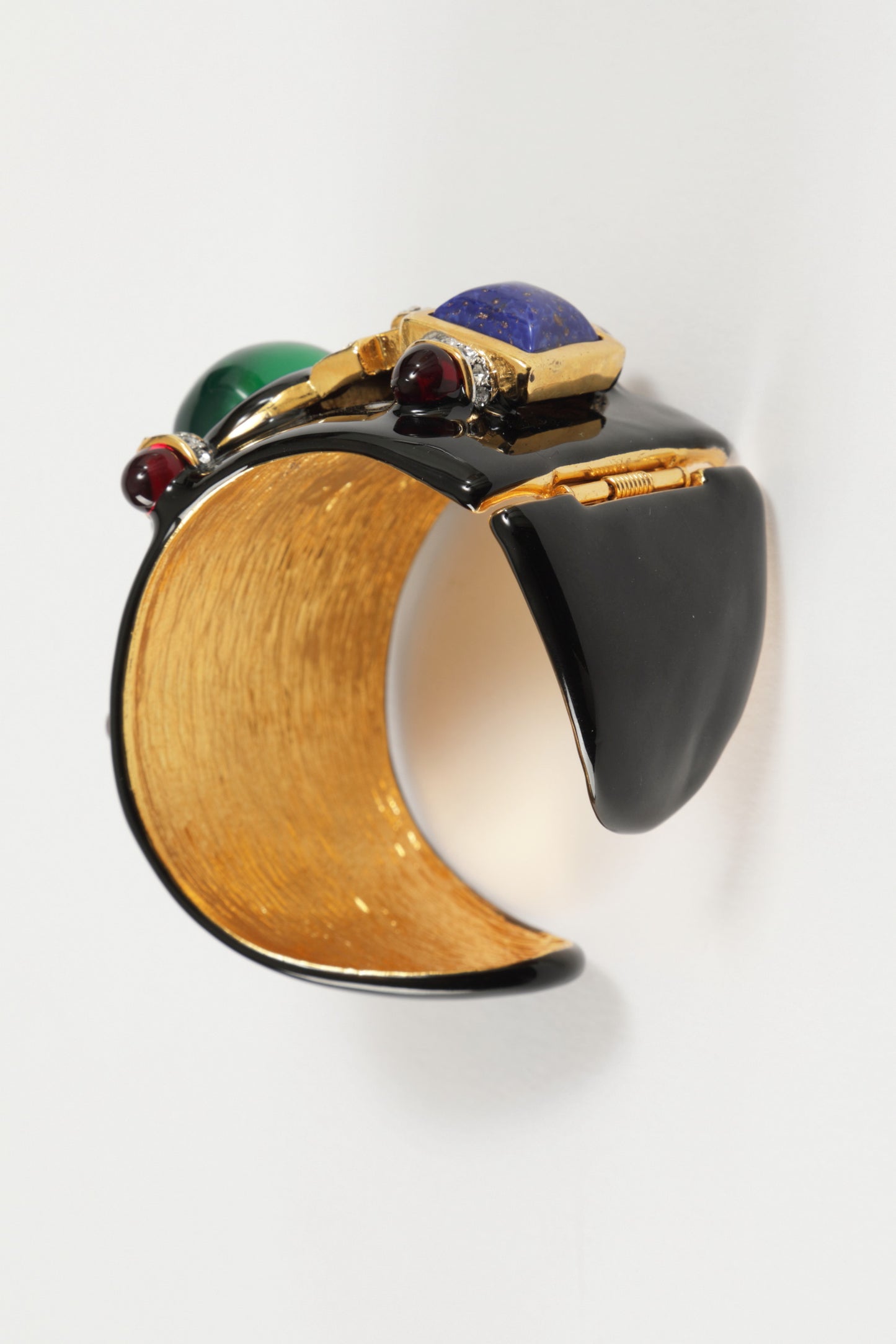 Bracciale rigido cabochon Kenneth Jay Lane anni 90