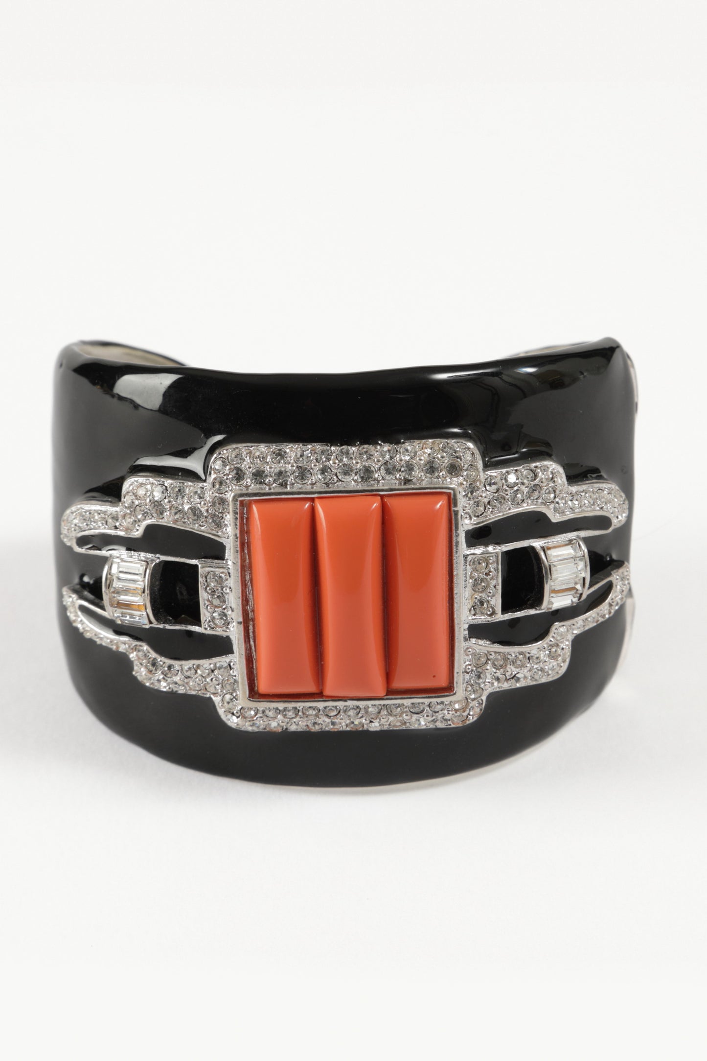 Kenneth Jay Lane 1990s Deco Rigid Bracelet