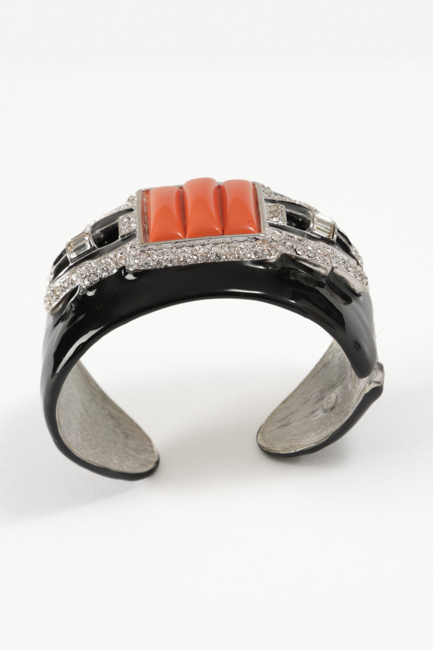 Kenneth Jay Lane 1990s Deco Rigid Bracelet