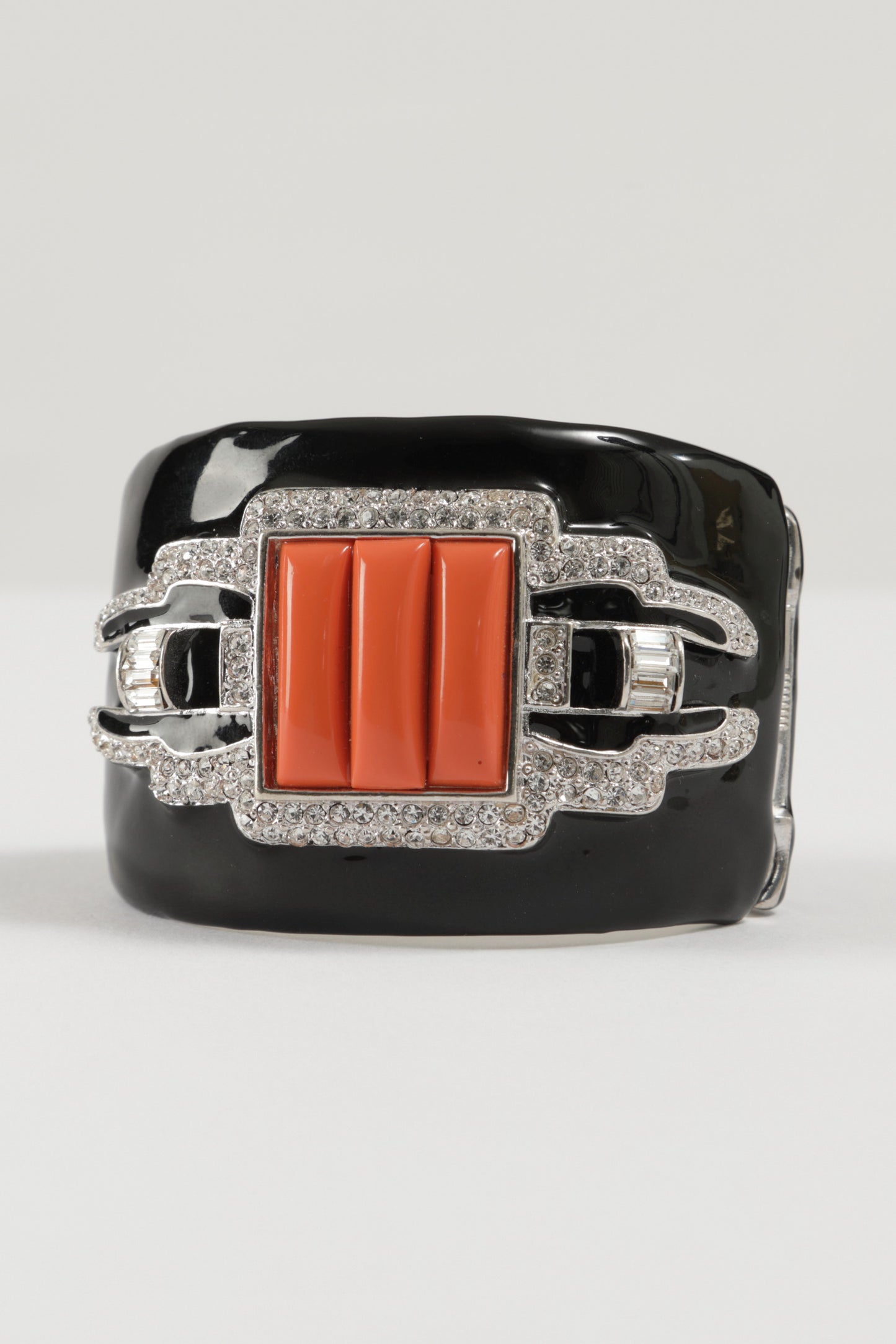 Kenneth Jay Lane 1990s Deco Rigid Bracelet