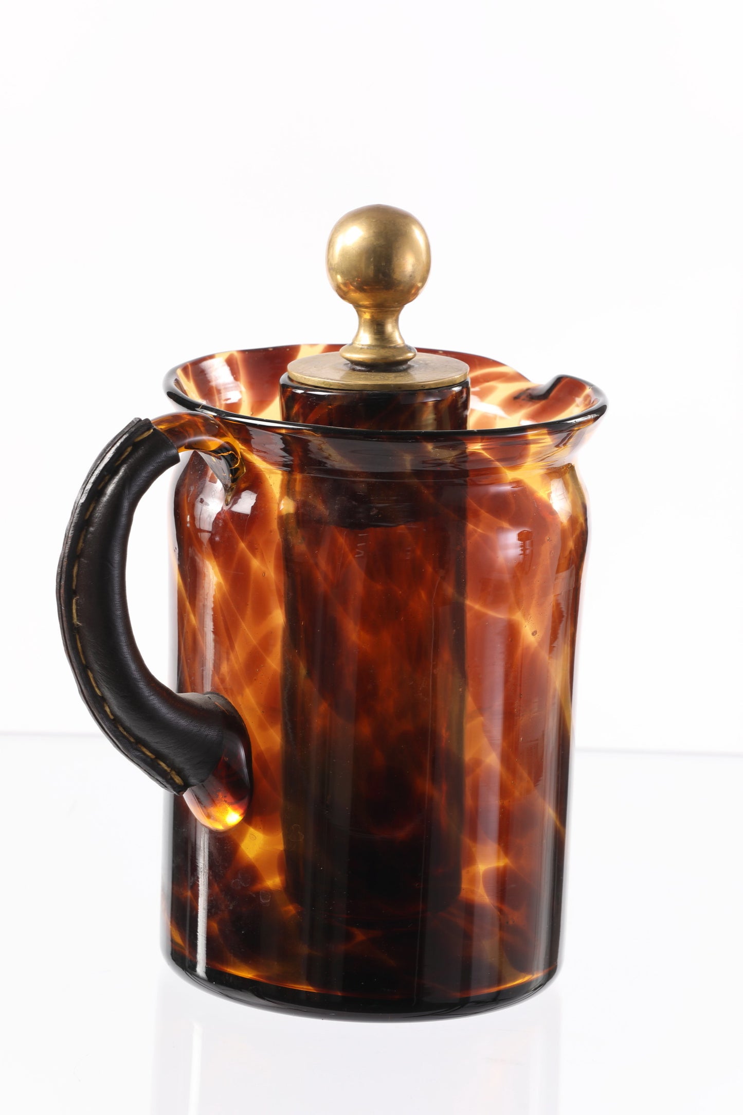 Speckled glass jug with cooler