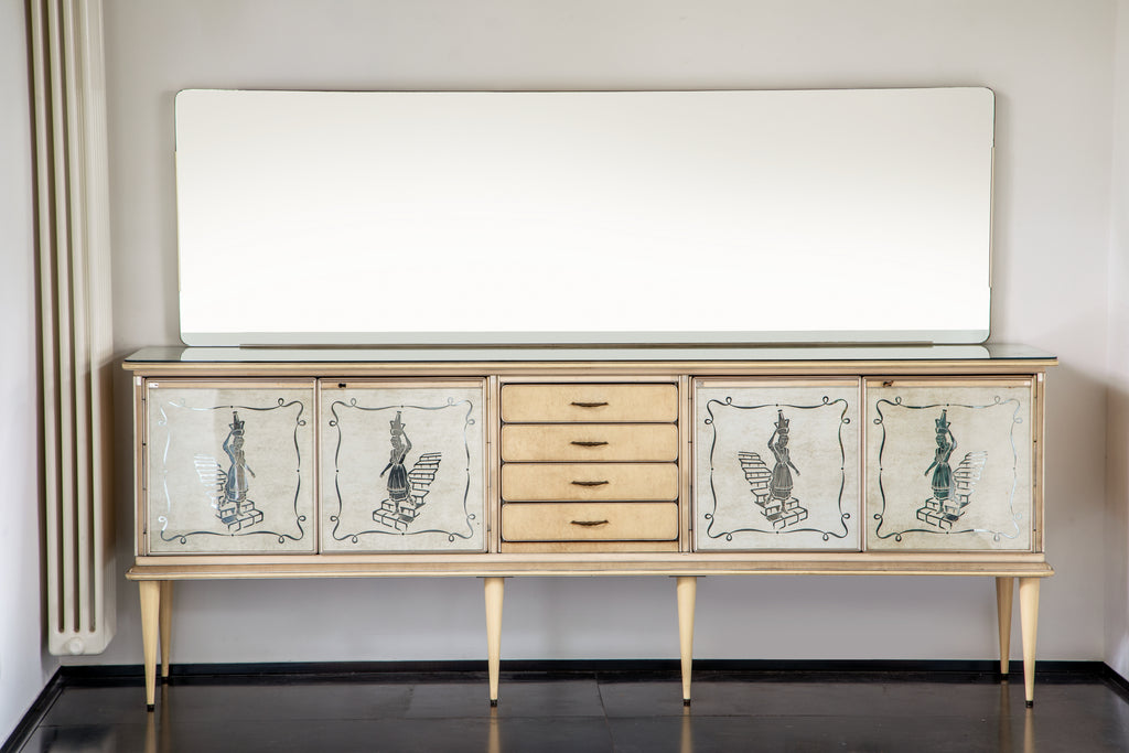 Buffet con specchiera Umberto Mascagni anni 50